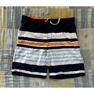 Merona Multicolor Stretch Drawstring Swim Trunks Men's Sz XL